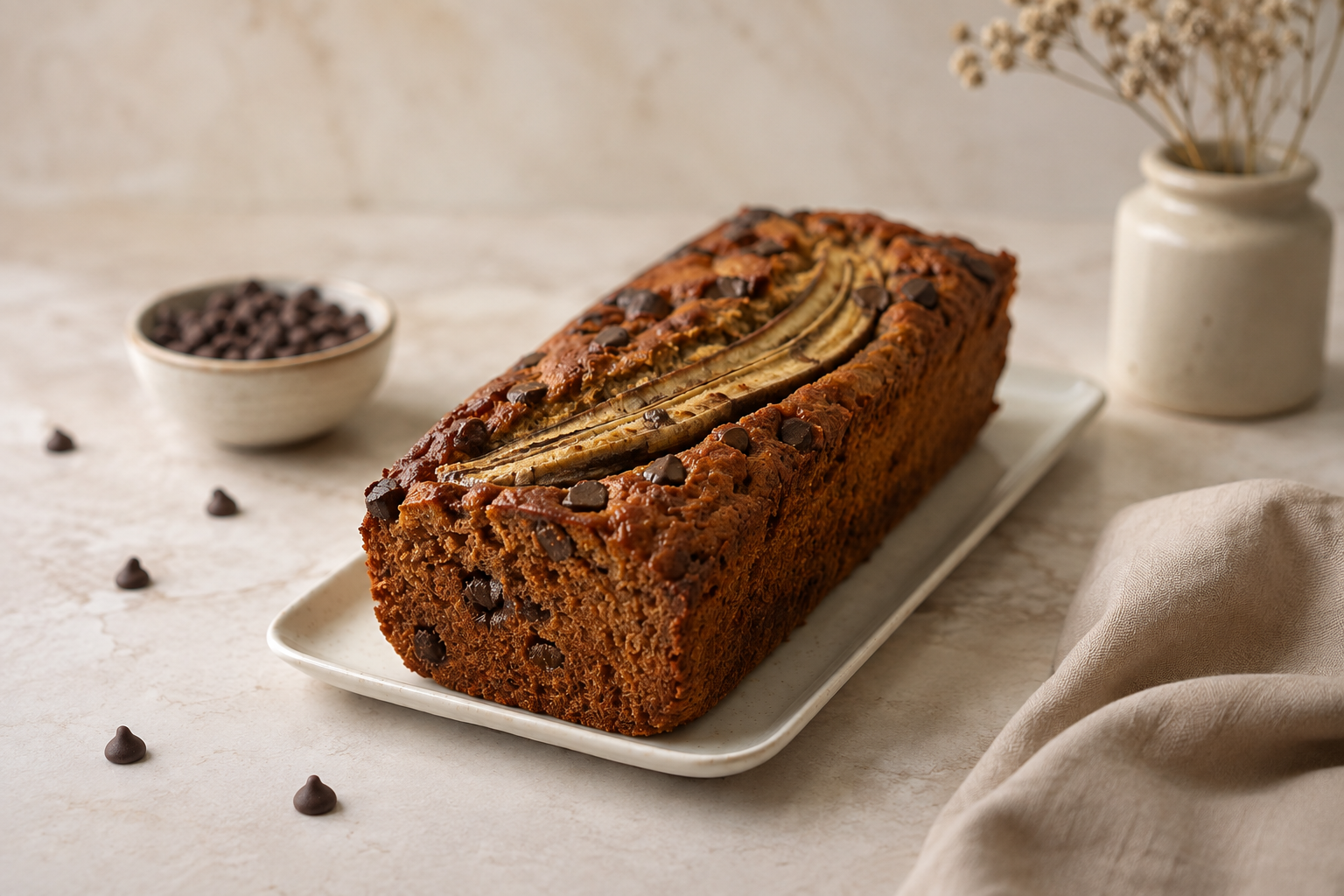 Banana Bread Sin Lácteos